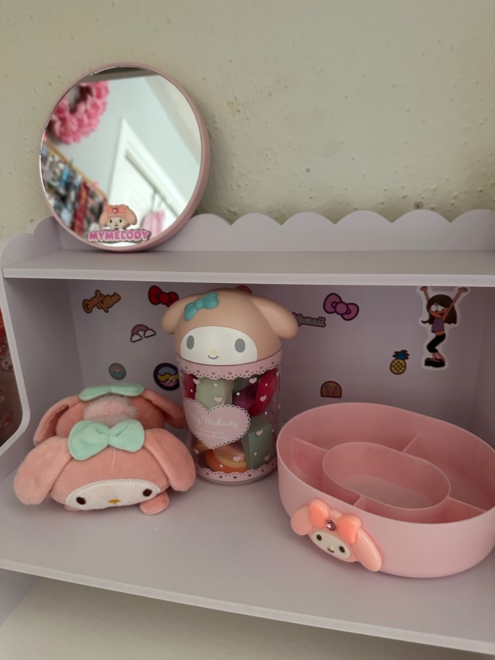 4pcs Sanrio My Melody Pink and Mint Trinket Set